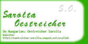 sarolta oestreicher business card